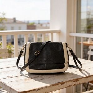 Zenith black leather bag